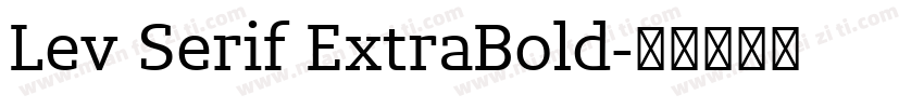 Lev Serif ExtraBold字体转换